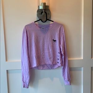 Lilac Long Sleeved Crop Top